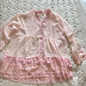 Pink Lace Kids Top